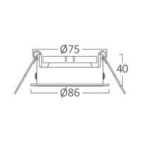 Rozetna CF okrugla bela - Slika 5