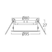 Rozetna E okrugla crna - Slika 5