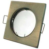 Rozetna GU10 kvadrat bakar