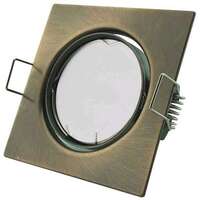 Rozetna GU10 kvadrat pokretna bakar