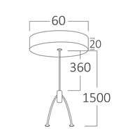 Rozetna za viseću montažu BLADE LN crna - Slika 3