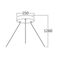 Rozetna za viseću montažu BLADE-SS-400/500 crna - Slika 3