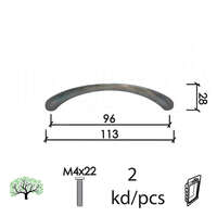 Ručica za nameštaj C40 B-NI 96/113/28MM (2KOM) M4X22MM DBP2