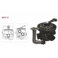 Šestopoložajni ventili Emaux za filtere 2" - Slika 6