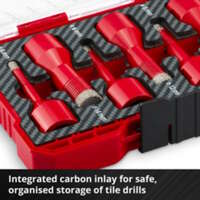 Set dijamantskih burgija M14 suvo bušenje 6-14mm M-Case 7/1 Einhell - Slika 3