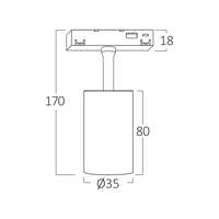 Šinski reflektor magnetni 6W 4000K crni - Slika 4