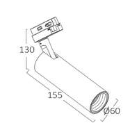 Šinski reflektor monofazni 15W 6500K beli - Slika 5