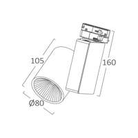 Šinski reflektor monofazni 30W 4000K beli - Slika 5