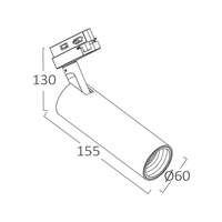 Šinski reflektor trofazni 15W 4000K beli - Slika 5