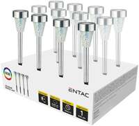 Solarna lampa baštenska mozaik LED 40cm metalik Entac - Slika 2