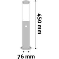 Spoljna stubna lampa Boca 1xE27 sa senzorom 450mm IP44 saten-nikl - Slika 2
