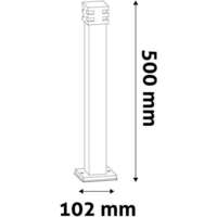 Spoljna stubna lampa Solana LED 1.5W WW 500mm IP44 antracit - Slika 2
