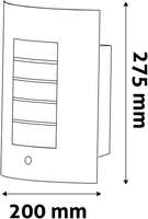 Spoljna zidna lampa Morro 1xE27 sa senzorom IP44 Saten-Nikel - Slika 2