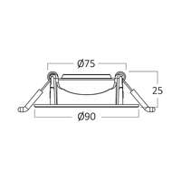 Spot svetiljka 5W 3000K okrugla crna - Slika 6