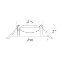 Spot svetiljka 7W 3000K okrugla crna - Slika 6