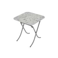 Sto višenamenski sklopivi beli mermer 70*70cm Alesta