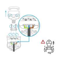 Trostruki podsklop sa prekidačem rastavljiv 3G beli - Slika 3