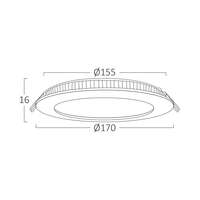 Ugradni LED panel 12W 6INC 4000K beli - Slika 6