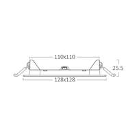 Ugradni LED panel kvadratni 6W 4INC 4000K beli IP40 - Slika 5