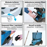 Industrijski usisivač 1200W Makita VC4210LX - Slika 3