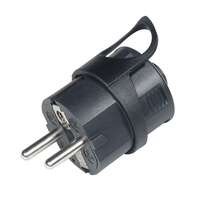 Utikač šuko ravni 16A 250V crni