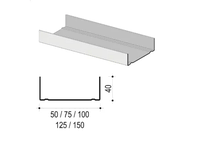 UW profil 50 KNAUF 0,6mm 4m - Slika 2