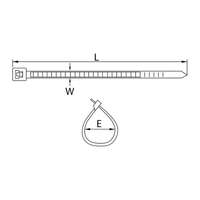 Vezica kablova vatrootporna samogasiva 3.6x150mm Commel - Slika 2