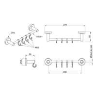Vešalica 4-kuke MODERN LINNI - Slika 3