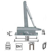 Zatvarač za vrata 4026 SILVER 148(132)X37(20)MM 25KG DBP3