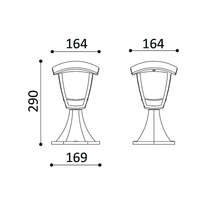 Zidna baštenska svetiljka bronzana E27 IP44 - Slika 4