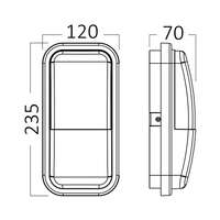 Zidna baštenska svetiljka crna 15W 4000K IP65 - Slika 6