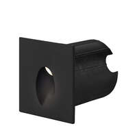 Zidna baštenska svetiljka kvadratna crna 2W 3000K IP65