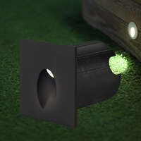 Zidna baštenska svetiljka kvadratna crna 2W 3000K IP65 - Slika 2