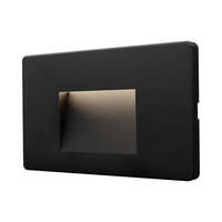 Zidna baštenska svetiljka kvadratna crna 3W 3000K IP65