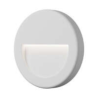 Zidna baštenska svetiljka okrugla bela 3W 3000K IP65