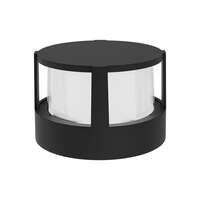 Zidna baštenska svetiljka okrugla crna 15W 3000K IP65