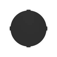 Zidna baštenska svetiljka okrugla crna 15W 3000K IP65 - Slika 3