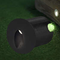 Zidna baštenska svetiljka okrugla crna 2W 3000K IP65 - Slika 2