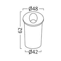 Zidna baštenska svetiljka okrugla crna 2W 3000K IP65 - Slika 4