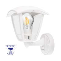 Zidna baštenska svetiljka bela sa senzorom E27 IP44