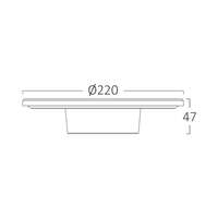 Zidna rozetna okrugla crna 12W 3U1 IP65 - Slika 4