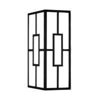 Zidna rozetna pravougaona crna 10W 3U1 IP44