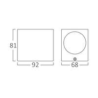 Zidna rozetna siva 1xGU10 IP44 - Slika 3