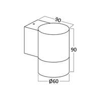 Zidna rozetna siva 1xGU10 IP44 - Slika 4