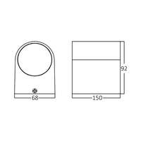 Zidna rozetna siva 2xGU10 IP44 - Slika 5