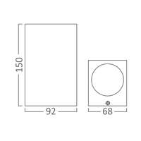 Zidna rozetna siva 2xGU10 IP44 - Slika 3