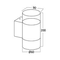 Zidna rozetna siva 2xGU10 IP44 - Slika 4