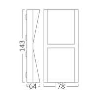 Zidna svetiljka siva 2x6W 3IN1 IP65 - Slika 5