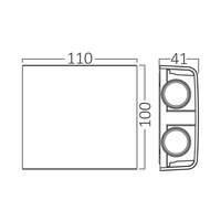 Zidna svetiljka siva 4x1W 3IN1 IP65 - Slika 5
