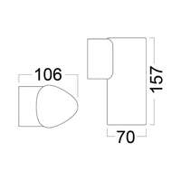 Zidna svetiljka siva 5W 3000K IP54 - Slika 5